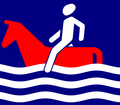 Bathing of a Red Horse by Rones clipart