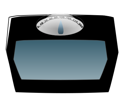 Bathroom Scale - Isolated clipart