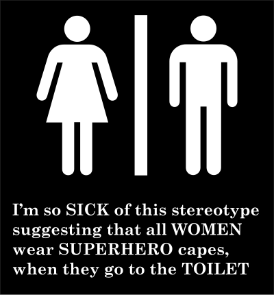 Bathroom Sign Stereotype, by GDJ clipart