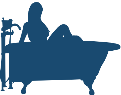 Bathtub Lady Silhouette clipart