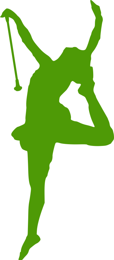 Baton Twirler Silhouette clipart