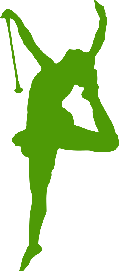 Baton Twirler Silhouette - Fix Remix clipart
