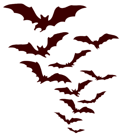 Bats flying clipart