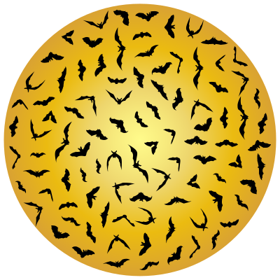 Bats In A Full Moon clipart