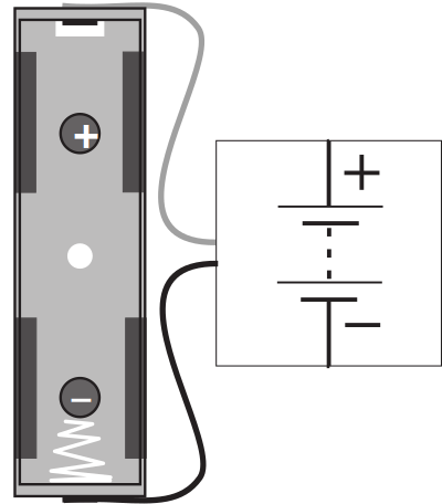 Battery Connector Block With AA Holder clipart