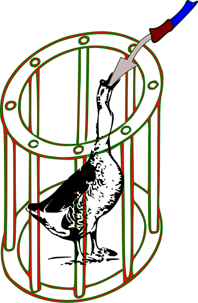 Battery Force-Fed Goose clipart