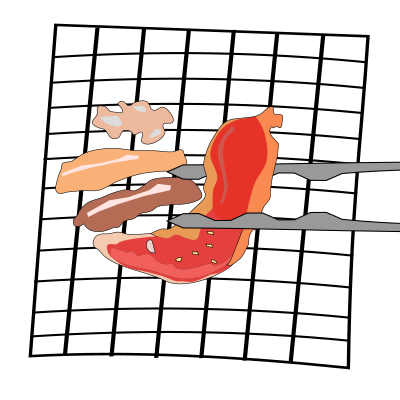 BBQ with Tongs clipart
