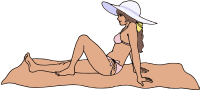 Beach girl 3 (simplified) clipart