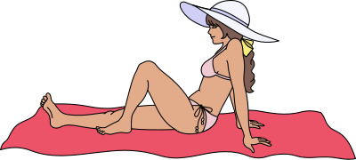 Beach girl 4 (more simplified) clipart
