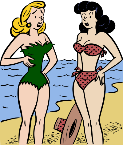 Beach Gossip - Colour Remix clipart