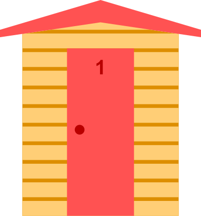 Beach hut 1 clipart