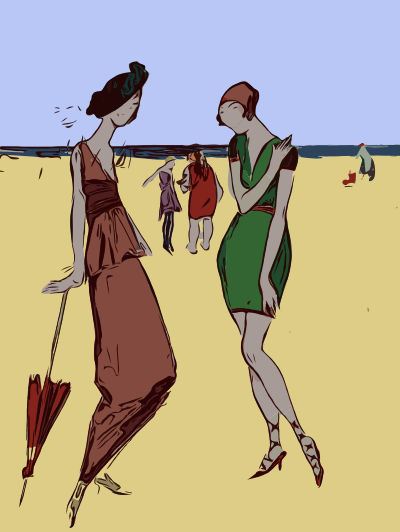 Beach Ladies of Long Ago clipart