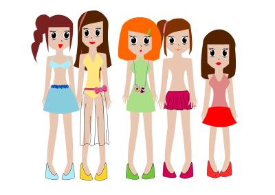 Beach Party Girls clipart
