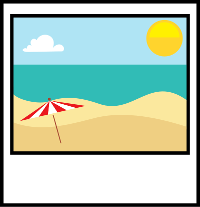 Beach photo clipart