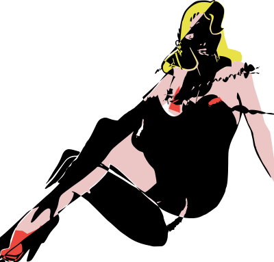 Beach pin-up clipart