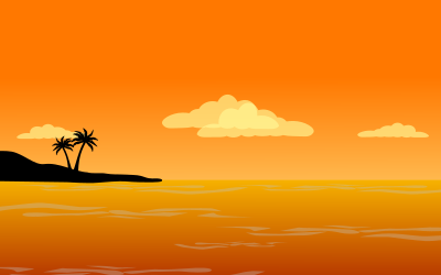Beach Sunset clipart