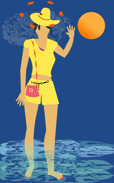 Beach Woman clipart