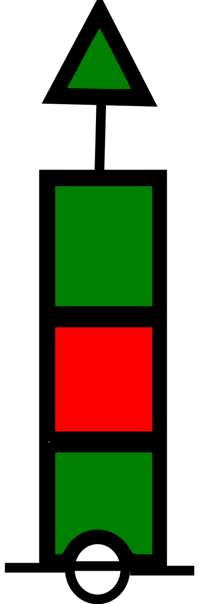 Beacon green red green clipart