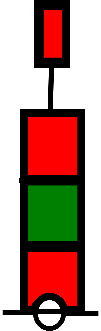 beacon red-green-red IALA A clipart