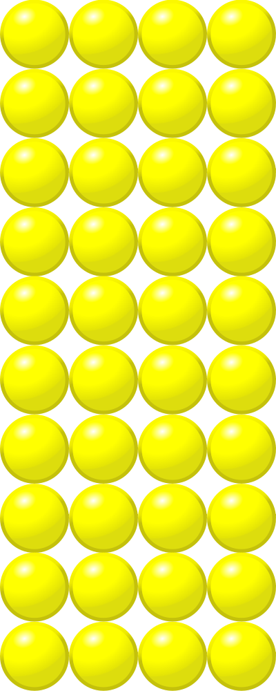 Beads quantitative picture for multiplication 10x4 clipart
