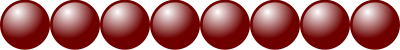 Beads quantitative picture for multiplication 1x8 clipart