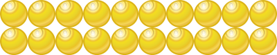 Beads quantitative picture for multiplication 2x10 clipart