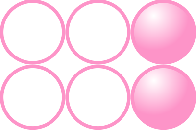 Beads quantitative picture for multiplication 2x3 clipart