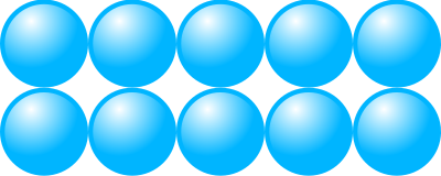 Beads quantitative picture for multiplication 2x5 clipart