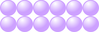 Beads quantitative picture for multiplication 2x6 clipart