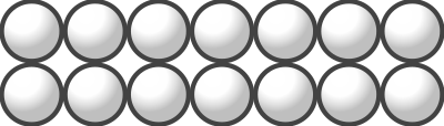 Beads quantitative picture for multiplication 2x7 clipart