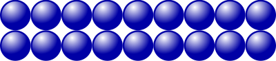 Beads quantitative picture for multiplication 2x9 clipart