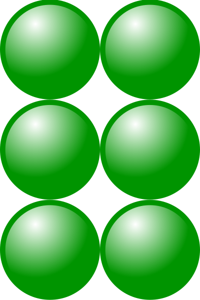 Beads quantitative picture for multiplication 3x2 clipart
