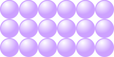 Beads quantitative picture for multiplication 3x6 clipart