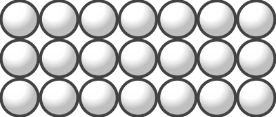 Beads quantitative picture for multiplication 3x7 clipart