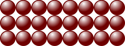Beads quantitative picture for multiplication 3x8 clipart
