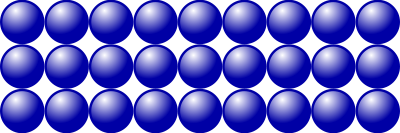 Beads quantitative picture for multiplication 3x9 clipart