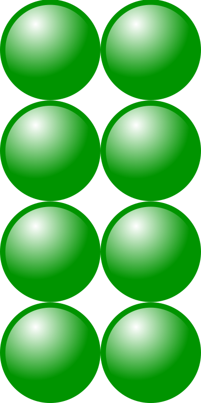 Beads quantitative picture for multiplication 4x2 clipart