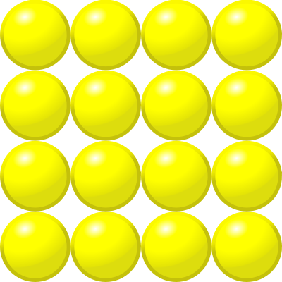 Beads quantitative picture for multiplication 4x4 clipart