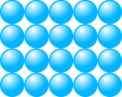 Beads quantitative picture for multiplication 4x5 clipart