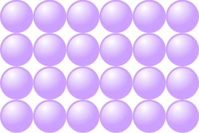 Beads quantitative picture for multiplication 4x6 clipart
