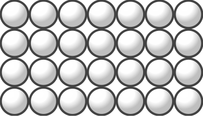 Beads quantitative picture for multiplication 4x7 clipart