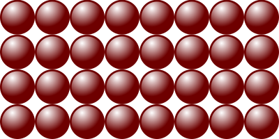 Beads quantitative picture for multiplication 4x8 clipart