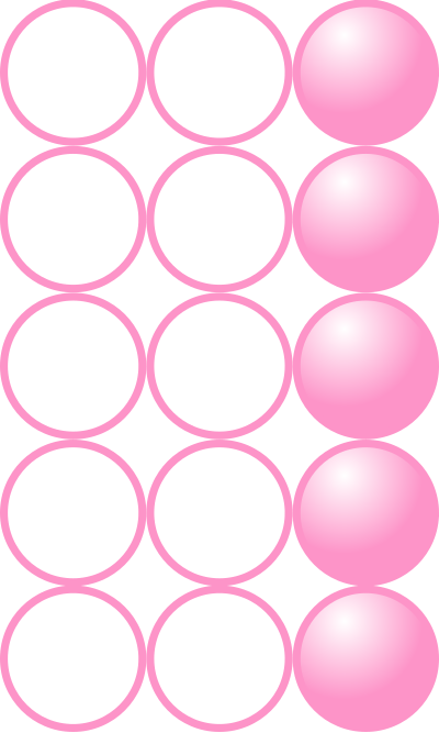 Beads quantitative picture for multiplication 5x3 clipart