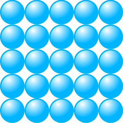 Beads quantitative picture for multiplication 5x5 clipart