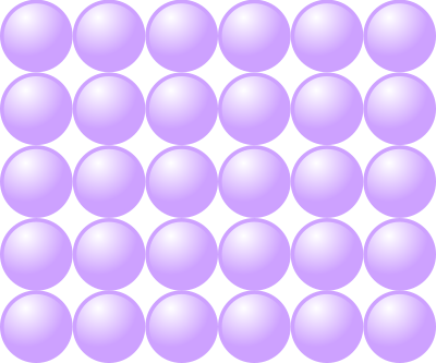 Beads quantitative picture for multiplication 5x6 clipart