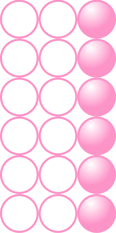 Beads quantitative picture for multiplication 6x3 clipart