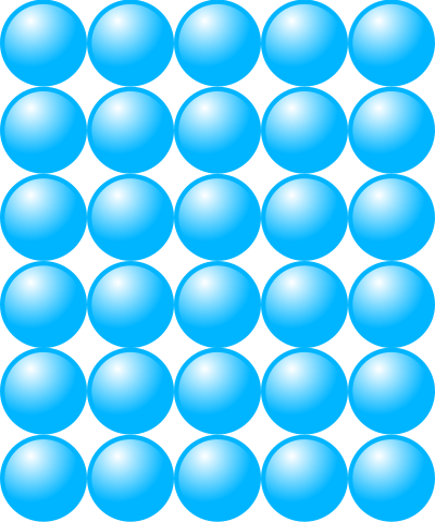 Beads quantitative picture for multiplication 6x5 clipart