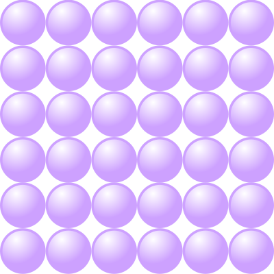 Beads quantitative picture for multiplication 6x6 clipart
