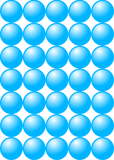 Beads quantitative picture for multiplication 7x5 clipart