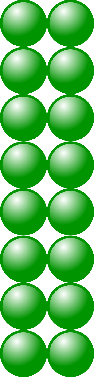 Beads quantitative picture for multiplication 8x2 clipart
